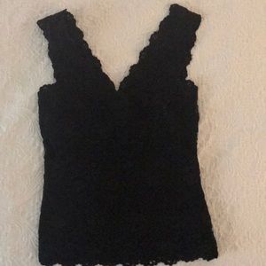 Black lace tank top
